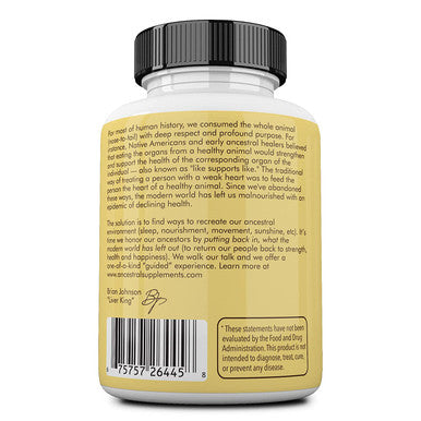 Ancestral Supplements Grass Fed Colostrum Supports Immune, Gut, Growth and Repair (180 Capsules)