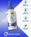 Carlyle Sublingual Vitamin B Complex | with B12 | 2 Fluid Ounces | Berry Flavor | Vegetarian Non-GMO and Gluten Supplement