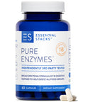 Essential Stacks Pure Digestive Enzymes (Gluten, Dairy & Soy Free) - 18 Enzymes For Digestion Incl. Amylase, Lipase & Lactase - Vegetarian & Non-Gmo (60 Capsules)