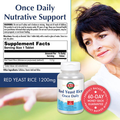 KAL 1200 Mg Red Rice, 60 Count