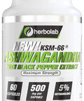 Ashwagandha KSM 66 Herbolab 151 with Black Pepper Extract Higher Absorption Max Potency Full Spectrum 5 Withanolides