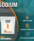 BulkSupplements Citrate Powder - Powder for Cooking - Food Thickener - Citrate for Cooking (1 Kilogram - 2.2 lbs)