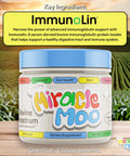 Miracle Moo Colostrum Supplement for Gut Health Hair Growth Beauty and Immune Support Easy to Mix Grass Fed Bovine Powder Highest IgG Plus ImmunoLin Unflavored 60 Servings