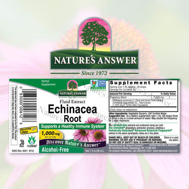 Nature'S Answer Echinacea Alcohol Extract 1 Fluid Ounce | Promotes Overall Wellness | Natural Immune Booster | Inflammatory Reducer