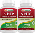 Best Naturals 2 Packs 5-HTP (5-hydroxytryptophan) 100 mg 120 Capsules