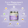 Naturallymum NaturallyMum - Calm Cream with Magnesium and Vitamin D3 [120ml] - Magnesium and Vitamin D Lotion - Magnesium D3 Cream - Calming Cream Magnesium and Vitamin D - Turmeric & Arnica Cream - Lavender