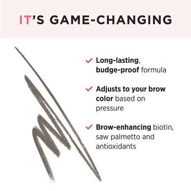 IT Cosmetics Brow Power Universal Taupe Travel Size Universal Eyebrow Pencil Mimics the Look of Real Hair BudgeProof Formula With Biotin Saw Palmetto Antioxidants 0.0025 oz