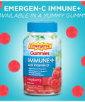 Emergen-C Immune+ Immune Gummies, Vitamin D Plus 750 mg Vitamin C, Immune Support Dietary Supplement, Caffeine , Gluten , Raspberry Flavor - 45 Count