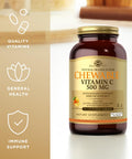 Solgar Chewable Vitamin C 500 Mg Orange Flavor - 90 Tablets Pack Of 2 - Antioxidant & Immune Support - Non-Gmo Vegan Gluten Free Kosher - 180 Total Servings