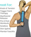 Vive Massage Stick Roller For Muscle, Back, Legs - Deep Tissue Body Fascia Massager For Hamstring, Calf, Neck Pain, Trigger Point, Exercise -Rolling Relief Tool For Physical Therapy, Recovery