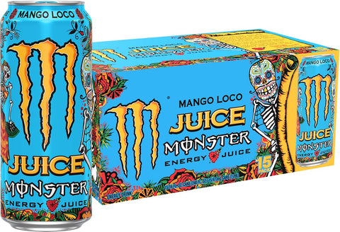 Monster Energy Juice Monster Pacific Punch, Energy Drink, 16 Ounce | Energy + Juice, Pack of 15