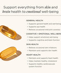 JSHealth High Strength Fish Oil Supplements - Omega 3 Fish Oil - Made With Wild-Caught Fish - Omega 3 Supplement, 60 Capsules
