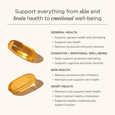 JSHealth High Strength Fish Oil Supplements - Omega 3 Fish Oil - Made With Wild-Caught Fish - Omega 3 Supplement, 60 Capsules