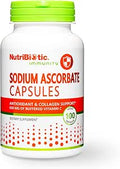 NutriBiotic Sodium Ascorbate Buffered Vitamin C Capsules Vegan NonAcidic and Easier on Digestion Than Ascorbic Acid Essential Immune Support and Antioxidant Supplement Gluten and GMO 100 Ct