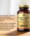Solgar L-Glutamine 1000 Mg - 60 Tablets Pack Of 3 - Non-Gmo Vegan Gluten Free Kosher - 90 Total Servings