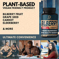 Dedicad 10In1 Bilberry Extract For Eyes Supplement 9260Mg - 3 Month Supply With Grape Seed, Carrot, Elderberry, Eyebright & More