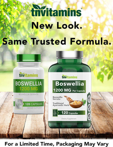 Boswellia Serrata Herbal Extract Capsules | 1200 MG/Capsule (120 Capsules) | Joint Support Supplement* | Promotes Mobility & Flexibility* | Ayurvedic Herb: Indian Olibanum/Frankincense | TNVitamins