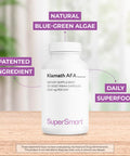 Supersmart AFA Extract 1000 mg Per Day Aphanizomenon FlosAquae BlueGreen Algae Supplement Emotional Wellbeing Boost Concentration NonGMO Gluten Free 120 Vegetarian Capsules