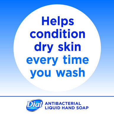 Dial Professional Moisturizers & Vitamin E Antibacterial Liquid Hand Soap, 7.5 OZ Pump Bottle (Pack of 12)