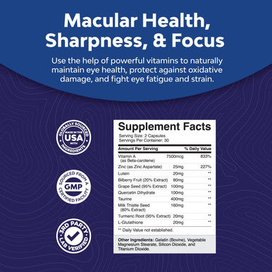 Natures Craft Eye Support Pure Lutein Supplement with Vitamin A Best Natural Visual Function for Women & Men Prevent Macular Degeneration Vitamins Anti Age Loss Vision Repair Formula