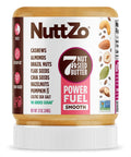 NuttZo Natural Power Fuel 7 Nuts and Seeds Butter, Crunchy, Paleo and Keto Friendly, Peanut and Gluten Free, Kosher, No Added Sugar or Oil, 12 oz Jar