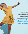 Garden of Life Dr. Formulated Probiotics Organic Kids+ Plus Vitamin C & D Strawberry Banana Gluten Dairy & Soy Free Immune & Digestive Health Supplement No Added Sugar 30 Chewables (Shelf Stable)