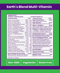 Paradise Herbs Earth's BlendAÃƒâ€šÃ‚Â® Organic Superfood Multivitaman with Iron | Antioxidants, Probiotics, Adaptogens, Vitamins A, B, C, D, K2 | Orac Energy Greens + Minerals + Herbs | 60 Vegetarian Capsules