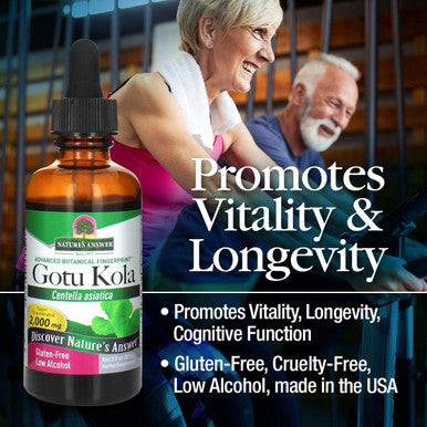 Nature'S Answer Gotu Kola Herb with Organic Alcohol 2-Fluid Ounces | Dietary Supplement | Supports a Healthy Immune System | Made in The USA