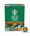 Starbucks K-Cup Coffee Pods, Medium Roast Hot or Iced Coffee, Decaf House Blend, 60 Keurig Pods
