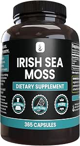 Antler Farms Sea Moss Complex - Bladderwrack, Burdock Root, 130 Capsules | Wildcrafted Irish Sea Moss, Bladderwrack, and Burdock Root, for Wellness, Vegan-Friendly, Gluten, Soy, and Dairy Free