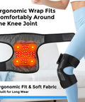 Democe Cordless Red Light Therapy For Knee Knee Massager With Heat Heated Knee Brace Knee Massger For Pain Relief Upgrade 4 Massage Area Knee Brace 660Nm & 850Nm Red Light For Knee Elbow Shoulder