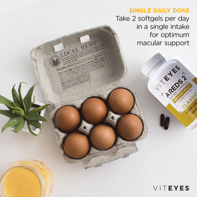 Viteyes AREDS 2 Classic Macular Health Formula Softgels Eye Health Vitamin for Vision Protection Lower Zinc Eye Vitamins Macular Vitamins BetaCarotene 180 Softgels