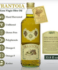 Frantoia Extra Virgin Olive Oil, 33.8 fl oz (1 Liter) ÃƒÂ¢Ã¢â€šÂ¬Ã¢â‚¬Å“ Award-Winning Sicilian EVOO Made from Biancolilla, Nocellara del Belice & Cerasuola Olives ÃƒÂ¢Ã¢â€šÂ¬Ã¢â‚¬Å“ Cold-Pressed within 24 Hours for Fresh, Fruity Flavor [Pack of 2]