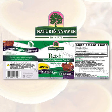 Nature'S Answer Reishi Mushroom Mycelia Vegetarian Capsules 90-Count | Immune Support | Promotes Cardiovascular Health | Liver Support