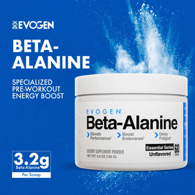 Evogen Beta-Alanine - Performance Enhancer | Boost Endurance Delay Fatigue | Unflavored | 60 Servings