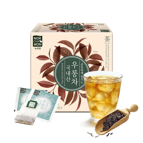 [Nokchawon] Korean Mulberry Leaf Tea Bags, Caffeine Free Herbal Infusion, Mild Green Taste for Daily Wellness & Carb Control Diet, 40 Count
