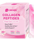 OMOGS Collagen Peptides Powder with Prebiotics and Cranberry Extract Hydrolyzed Collagen Peptides Support Hair Skin Nail Bone and Digestive Health Grass Fed Non GMO for Women and Men