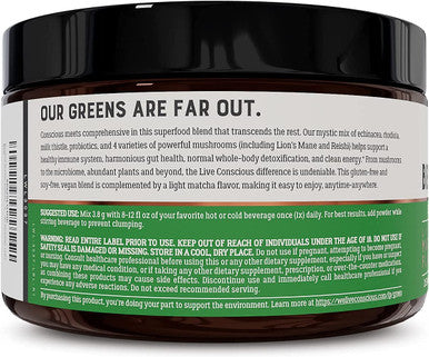 Live Conscious Beyond Greens Concentrated Superfood Powder & Organic Pea Protein Powder - Vanilla Dream Flavor | Immune System Boost & Gut Health + Metabolism & Muscle Support