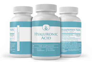 PURE ORIGINAL INGREDIENTS Hyaluronic Acid, (100 Capsules) Always Pure, No Additives Or Fillers, Lab Verified