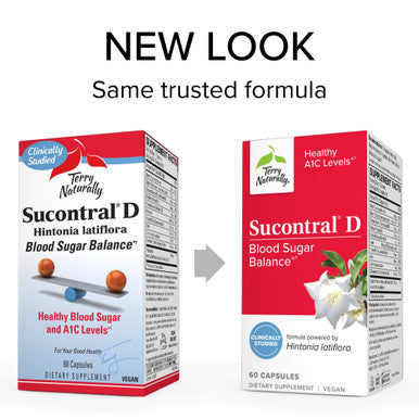 Terry ly Sucontral D - 60 Capsules, Pack of 2 - 100 mg Hintonia Latiflora - Supports Carbohydrate Metabolism - Non-GMO, - 120 Total Servings