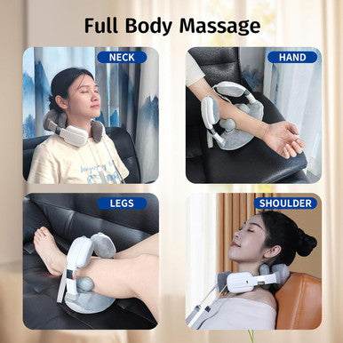 Neck Massager With Heat Cordless Neck Shoulder Massage For Pain Relief Deep Tissue Kneading Neck Massager Electric Portable Heated For Travel Home Office Parent Gift