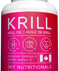 Sky Nutritionals, Premium Antarctic Krill Oil, 500 mg per softgel, Omega-3 with EPA & DHA; Astaxanthin. Supports heart and joint health. 60 - Easy to swallow softgel capsules per bottle.