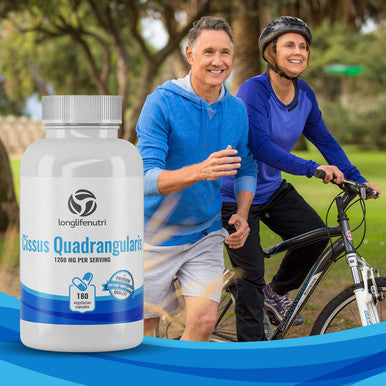 LongLifeNutri Cissus Quadrangularis 1200Mg - 180 Veggie Capsules - Natural Formula For General Wellness And Vitality