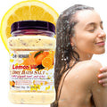 Rose Scrub W/Real Ground Rose Petals, 1Kg Natural Exfoliating Body Scrub For Preppy Skin Care, Body Exfoliator Scrub For Shower W/Spoon, For Women,Christmas (Vitamic C)