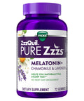 Zzzquil Pure Zzzs Melatonin Gummies Sleep Aid Melatonin 2Mg With Chamomile & Lavender Melatonin Sleep Gummies Sleep Aids For Adults Wildberry Vanilla Flavored 72 Sleep Gummies