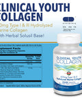 KAL Clinical Youth Collagen | Healthy Skin, Hair, Nail and Joint Support | Hydrolyzed Marine Collagen | 60ct, 30 Serv.