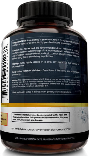 Nutriflair Zinc Picolinate 50Mg, 120 Capsules - Maximum Absorption Zinc Supplement Pills - Immune System Booster, Immunity Defense, Powerful Non-Gmo Antioxidant - Compare To Gluconate, Citrate, Oxide