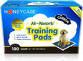 HONEY CARE All-Absorb, Carbon Training Pad, 22"x23", 100 ct, Ultra Absorbent and Odor Eliminating, Green