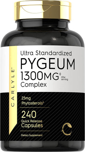 Pygeum Standardized 1300Mg | 240 Capsules | Non-Gmo, Gluten Free | Pygeum Africanum Bark Extract Supplement | By Carlyle