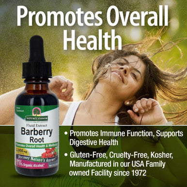 Nature'S Answer Barberry Root with Organic Low Alcohol 1-Fluid Ounce | Promotes Immune Function | Supports Digestive Health